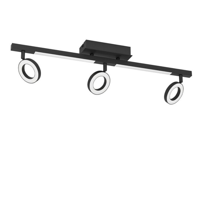 Spot plafond noir en aluminium, Madelinde, 3,2W, 3000K LED