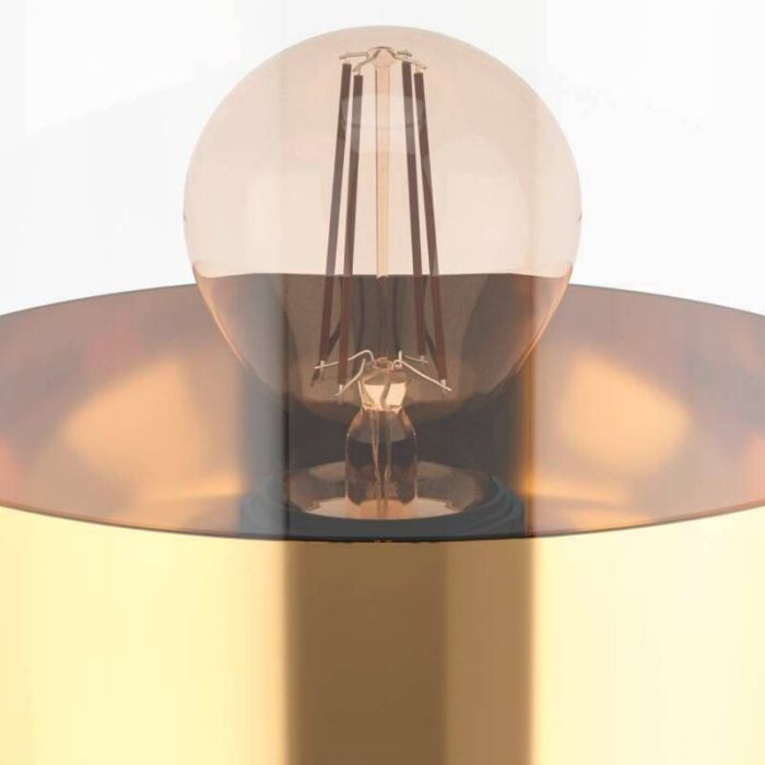 Lampe de table dorée en verre, Jeanny, avec interrupteur