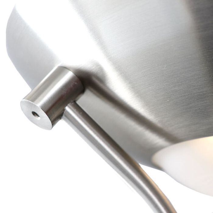 Lampadaire liseuse nickel moderne, Salvador, 18W, 3000K LED, avec interrupteur