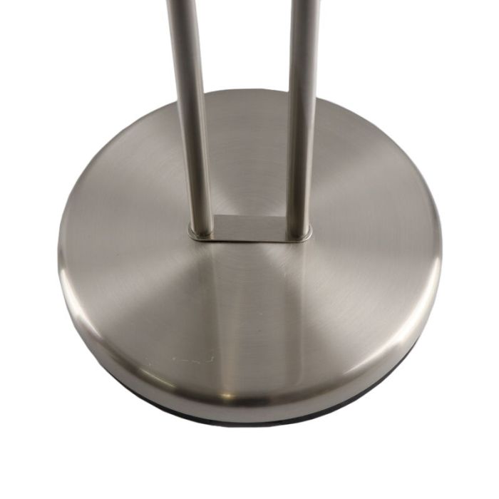 Lampadaire liseuse nickel moderne, Salvador, 18W, 3000K LED, avec interrupteur