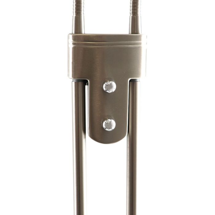 Lampadaire liseuse nickel moderne, Salvador, 18W, 3000K LED, avec interrupteur