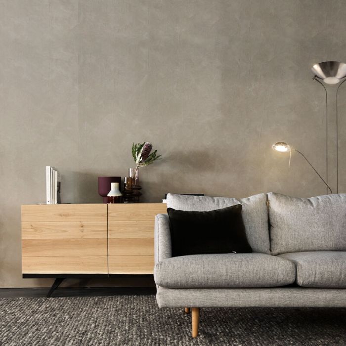 Lampadaire liseuse nickel moderne, Salvador, 18W, 3000K LED, avec interrupteur