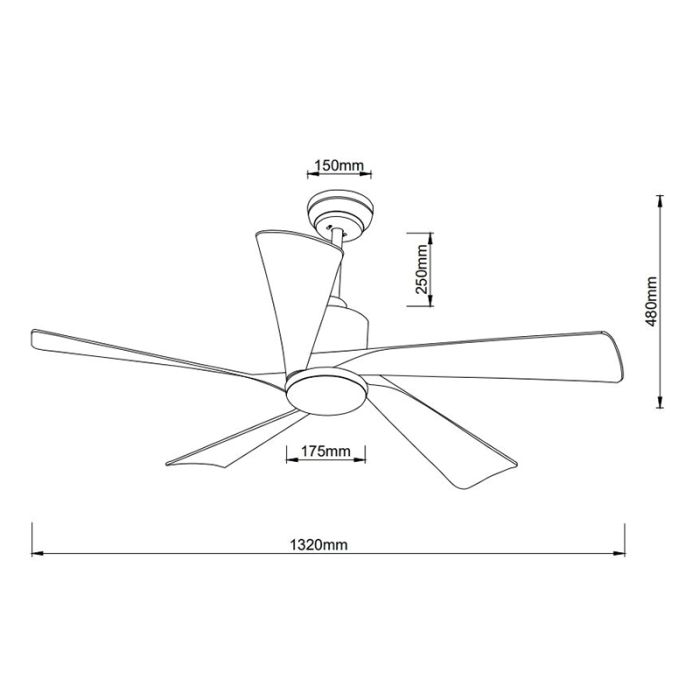 Ventilateur de plafond marron en métal, Frank, 20W, blanc chaud à froid réglable LED, avec télécommande