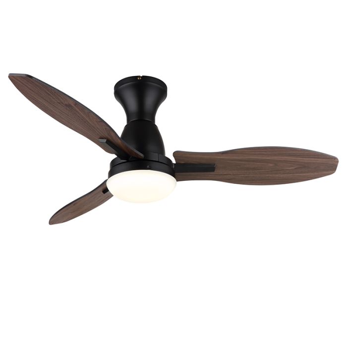 Ventilateur de plafond marron en métal, Majda, 22W, white switch LED, avec télécommande