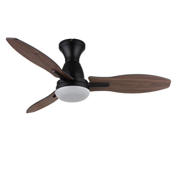 Ventilateur de plafond marron en métal, Majda, 22W, white switch LED, avec télécommande