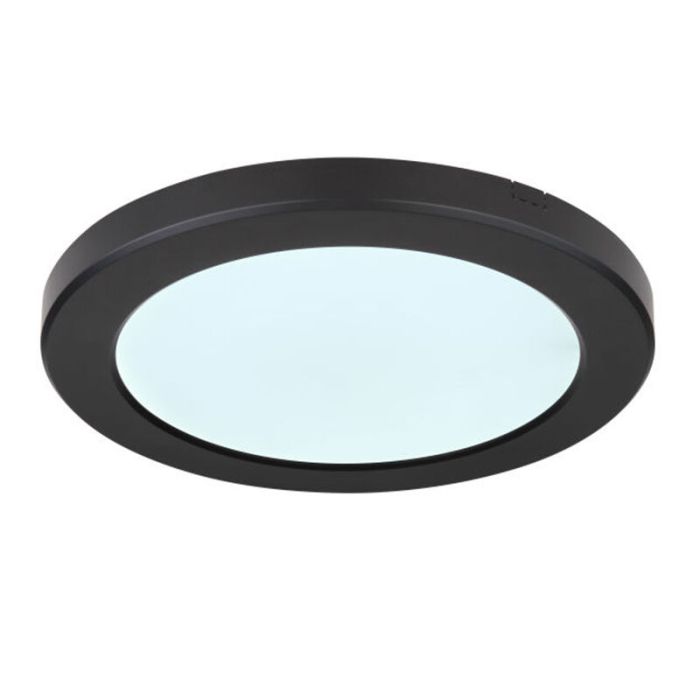 Lampe plafond noire en plastique, Cage, 18W, couleur réglable LED