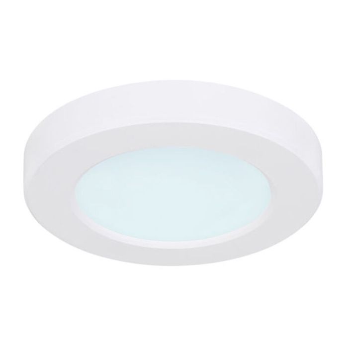 Lampe plafond blanche en plastique, Cage, 6W, couleur réglable LED