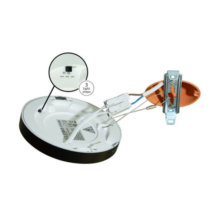 Lampe plafond blanche en plastique, Cage, 6W, couleur réglable LED
