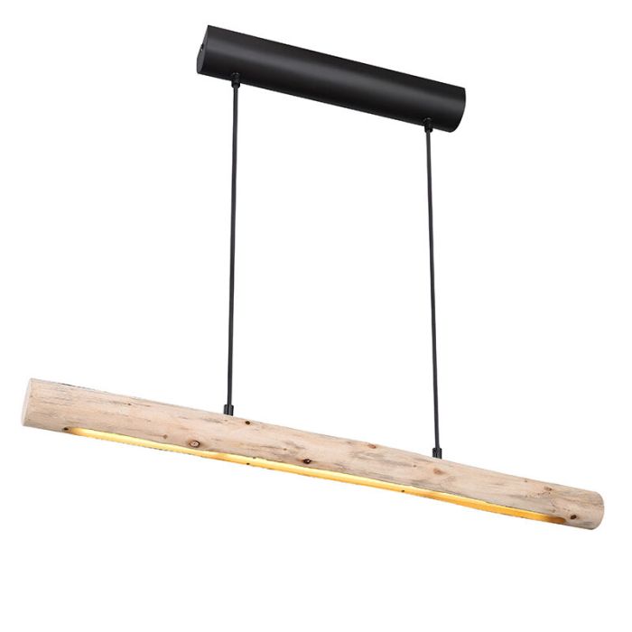 Suspension en bois marronne, Abbas, 15W, 3000K LED