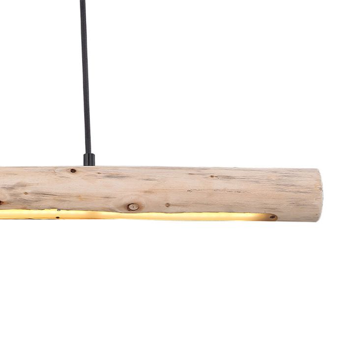 Suspension en bois marronne, Abbas, 15W, 3000K LED