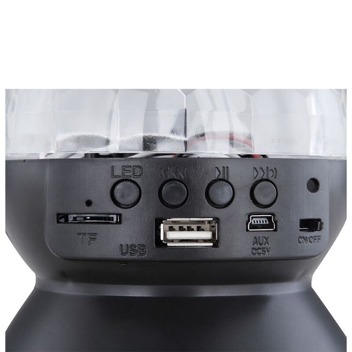 Lampe disco en plastique multicolore, Laurin, 3W, RGB LED, avec interrupteur