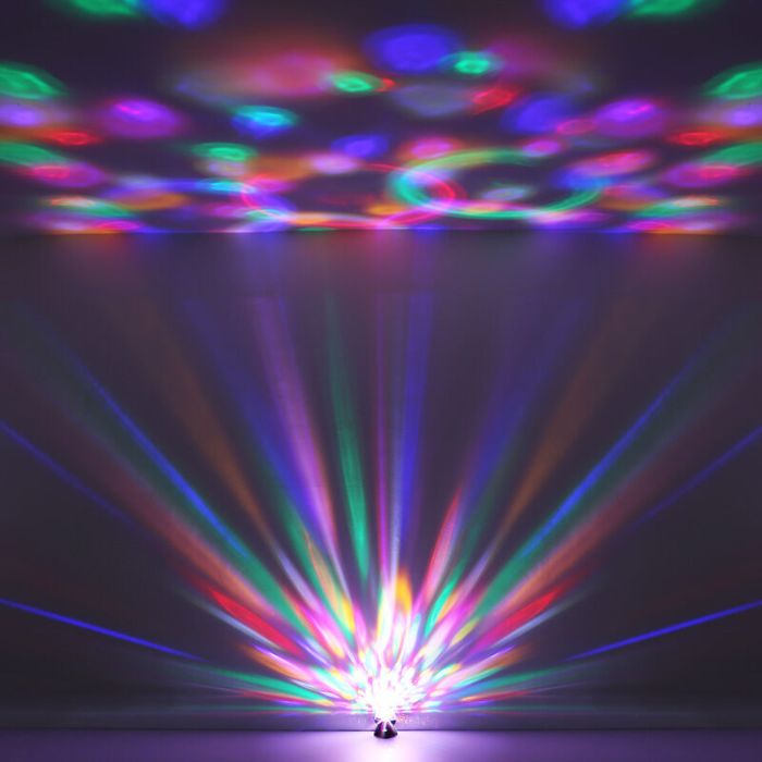Lampe disco en plastique multicolore, Laurin, 3W, RGB LED, avec interrupteur