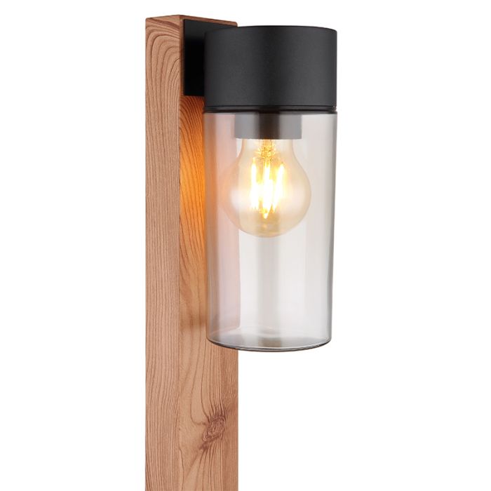 Luminaire extérieur marron en acier inoxydable, Kiymet, IP44