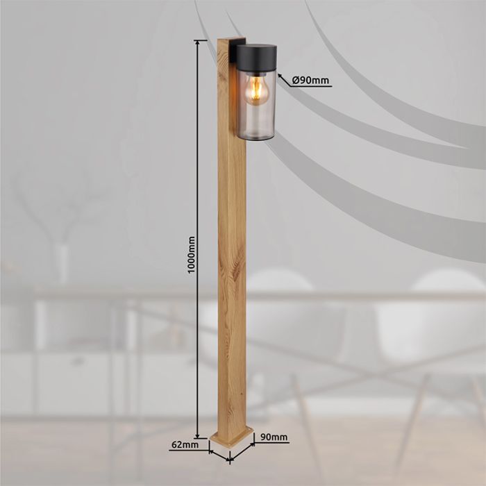 Luminaire extérieur marron en acier inoxydable, Kiymet, IP44