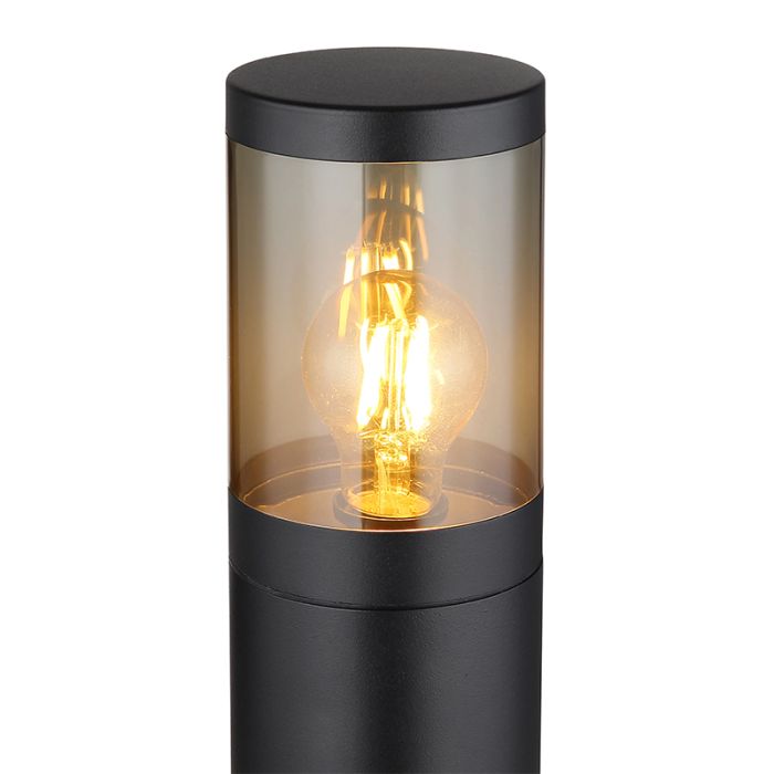 Luminaire extérieur noir en acier inoxydable, Lambert, IP44