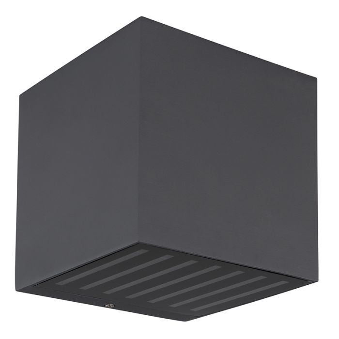 Applique up and down anthracite en aluminium, Moesha, 6W, 3000K LED, IP54