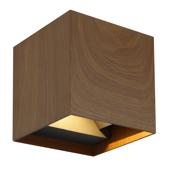 Applique up and down marronne en aluminium, Nargis, 3W, 3000K LED, IP54