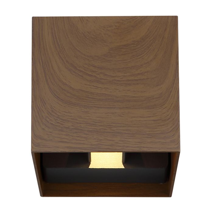 Applique up and down marronne en aluminium, Nargis, 3W, 3000K LED, IP54