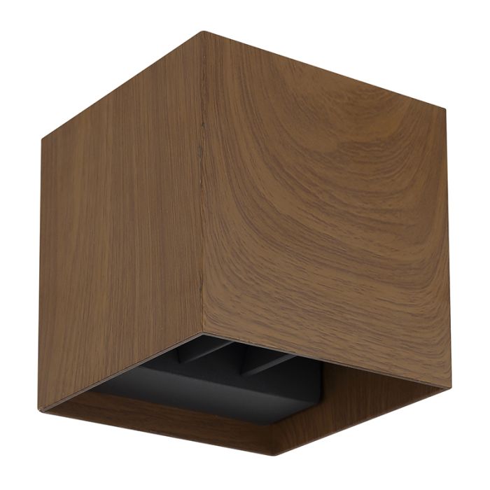 Applique up and down marronne en aluminium, Nargis, 3W, 3000K LED, IP54