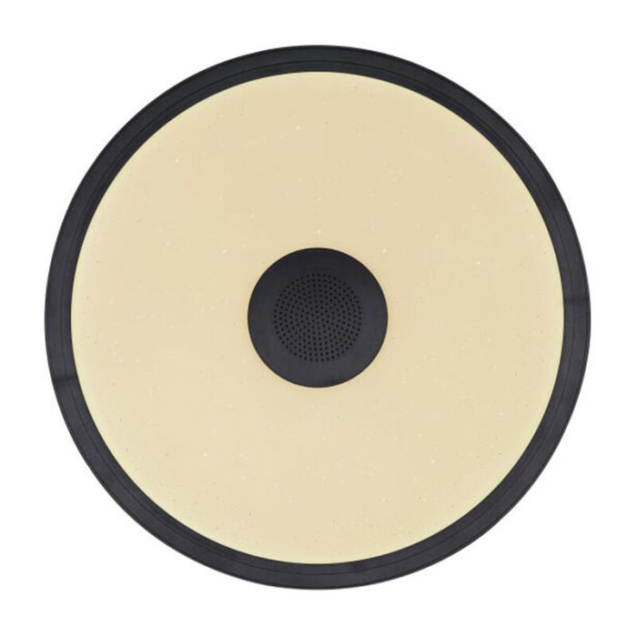 Lampe plafond noire en plastique, Musica, 18W, couleur réglable LED, IP44, avec télécommande