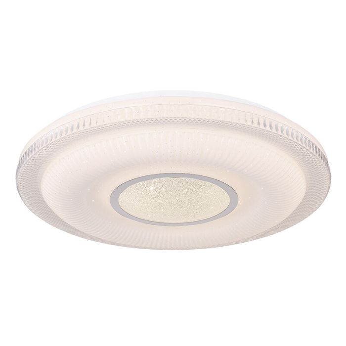 Plafonnier connecté blanc en métal, Aldin, 30W, blanc chaud à froid réglable LED