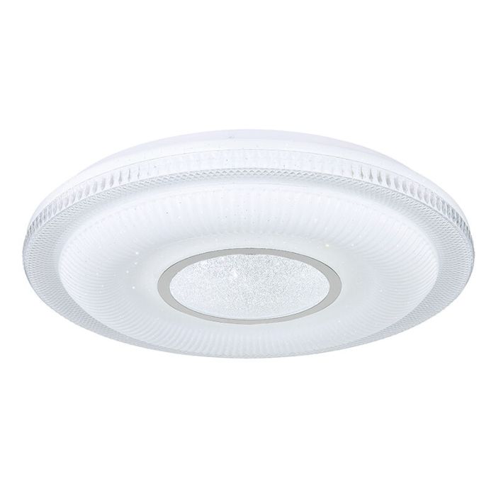Plafonnier connecté blanc en métal, Aldin, 30W, blanc chaud à froid réglable LED