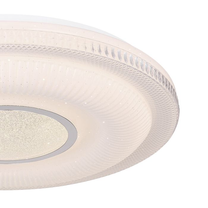 Plafonnier connecté blanc en métal, Aldin, 30W, blanc chaud à froid réglable LED
