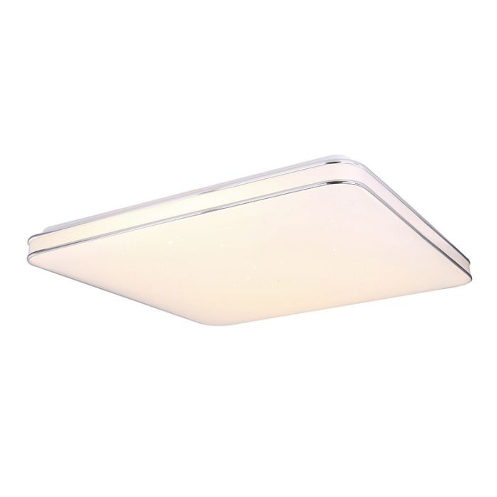 Plafonnier connecté blanc en métal, Alison, 48W, blanc chaud à froid réglable LED