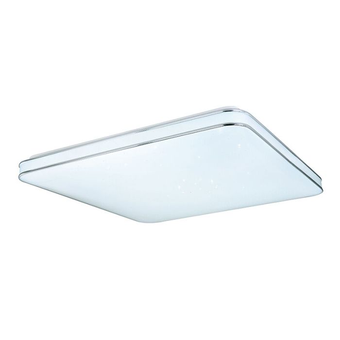 Plafonnier connecté blanc en métal, Alison, 48W, blanc chaud à froid réglable LED