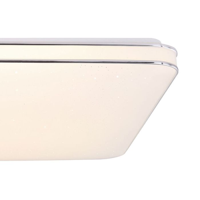 Plafonnier connecté blanc en métal, Alison, 48W, blanc chaud à froid réglable LED