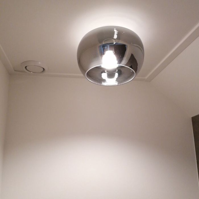 Plafonnier gris design, Vidro