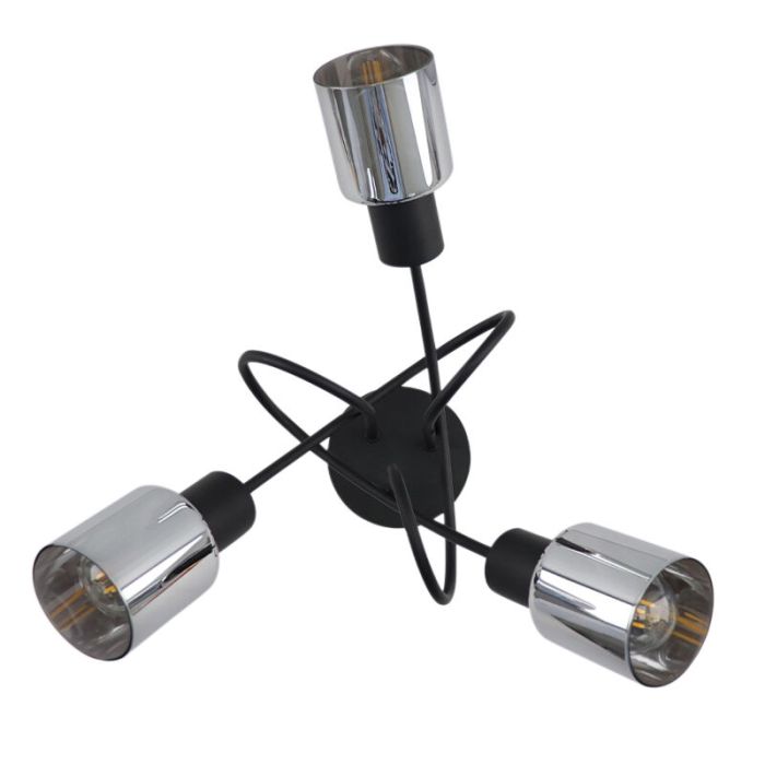 Plafonnier noir design, Crystal