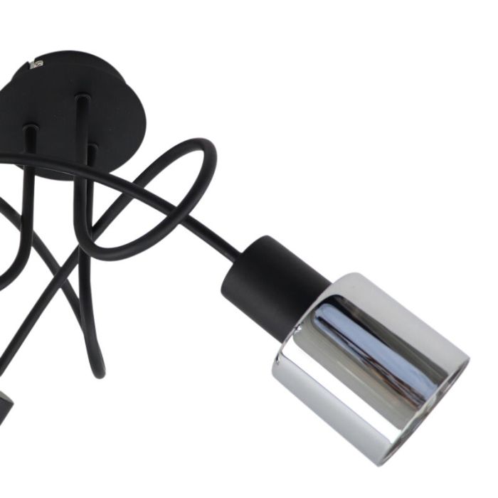 Plafonnier noir design, Crystal