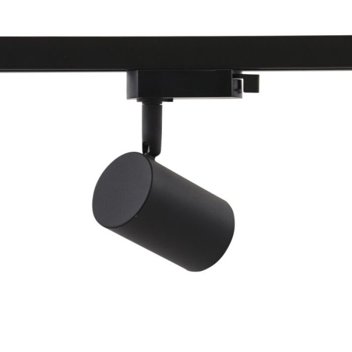 3M système d'éclairage sur rail monophasé noir + 5 Elena spots sur rail