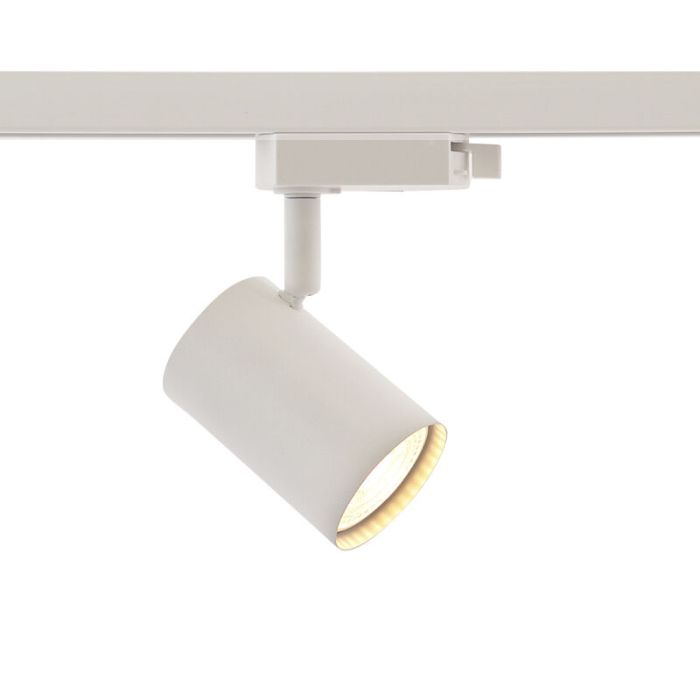3M système d'éclairage sur rail monophasé blanc + 5 Elena spots sur rail