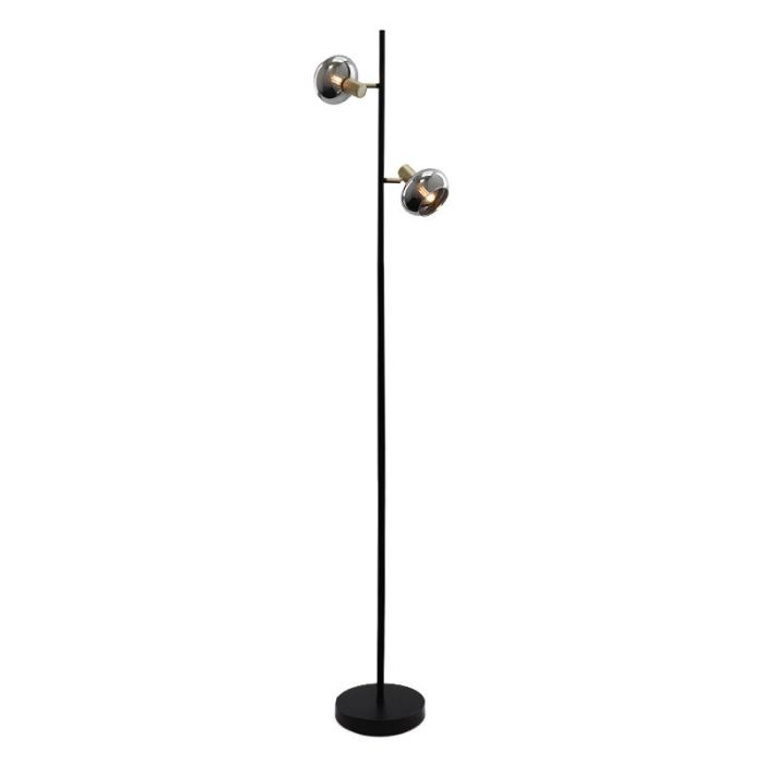Lampadaire gris design, Skip, avec interrupteur
