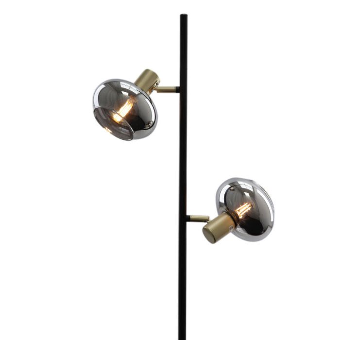 Lampadaire gris design, Skip, avec interrupteur