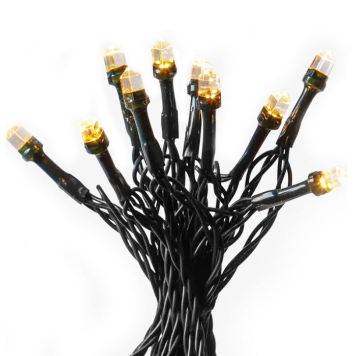 Lumières de Noël LED 7,2 m sur batterie, 96 lampes, intérieur et extérieur