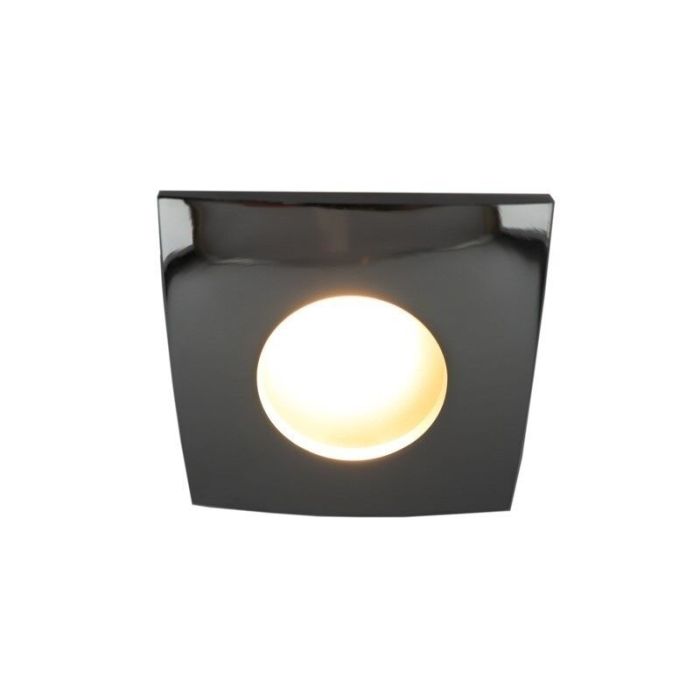 Spot encastré salle de bain chromé en aluminium, Pelle, IP44