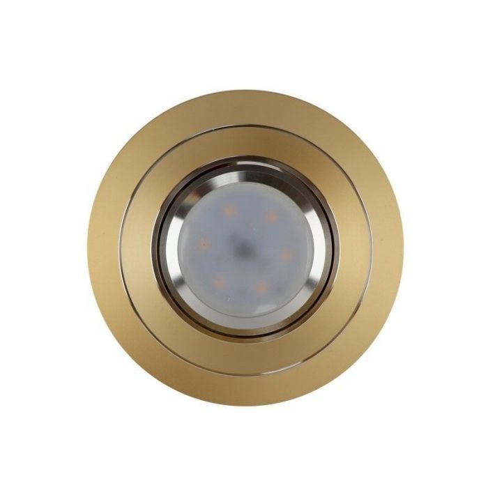 Spot encastré doré en aluminium, Tycho