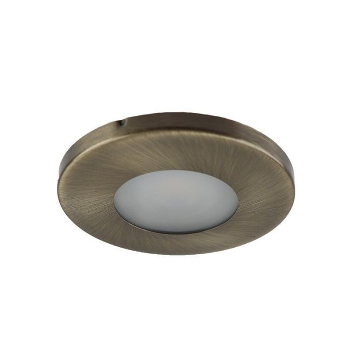 Spot encastré salle de bain bronze en métal, Mela, IP44