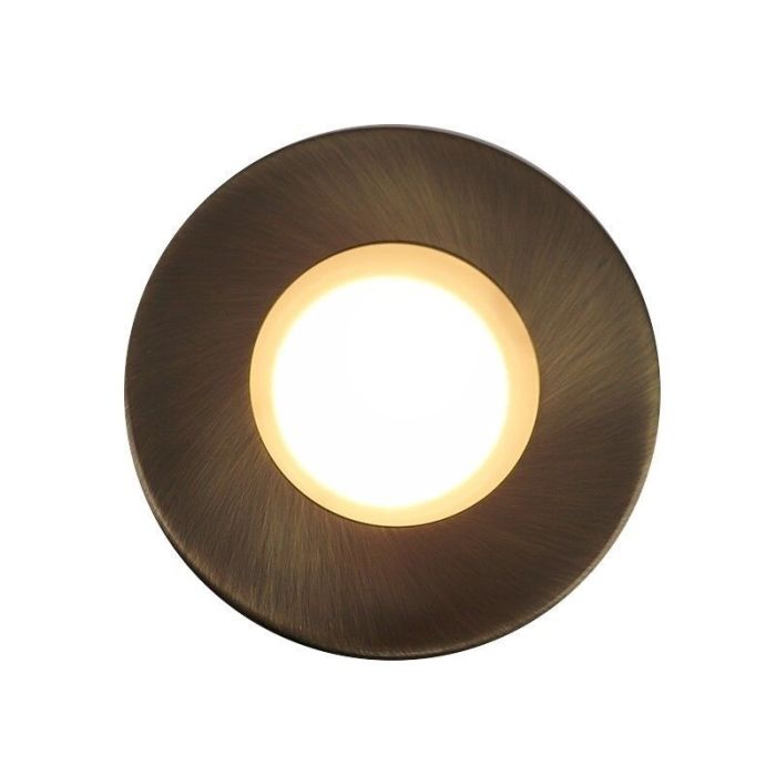 Spot encastré salle de bain bronze en métal, Mela, IP44