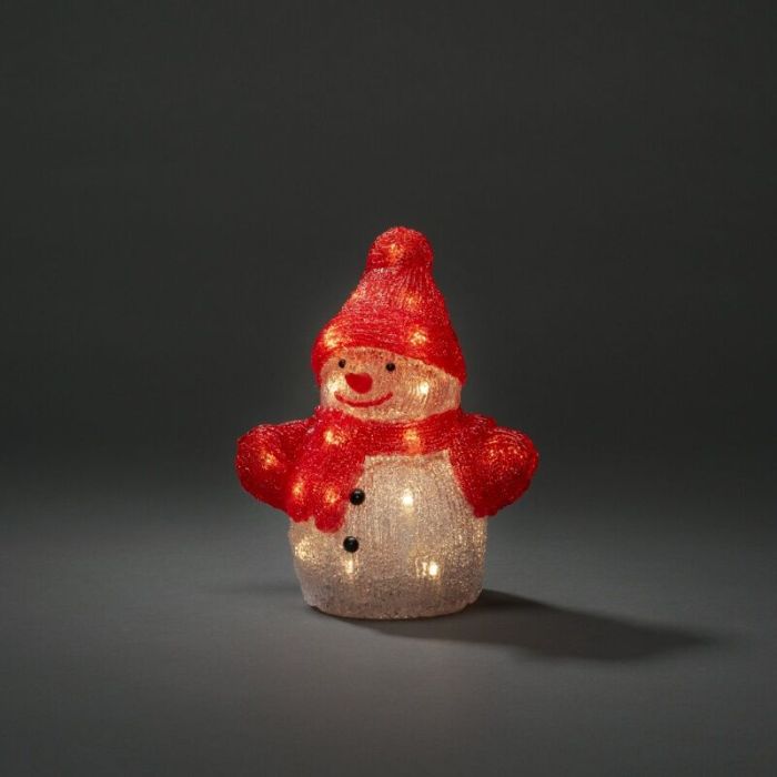Bonhomme de neige avec chapeau rouge, 22,5 cm