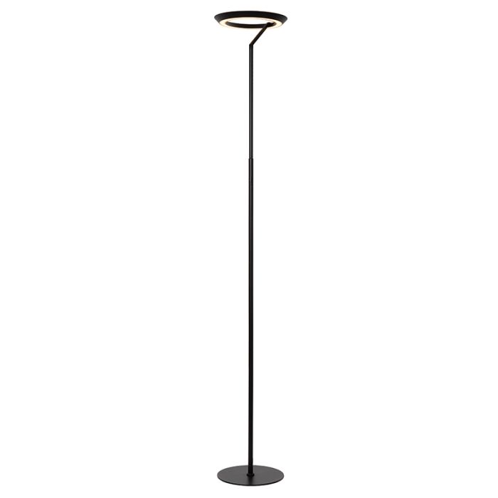 Lampadaire moderne noir, Celeste, 21W, 2700K LED, avec variateur tactile