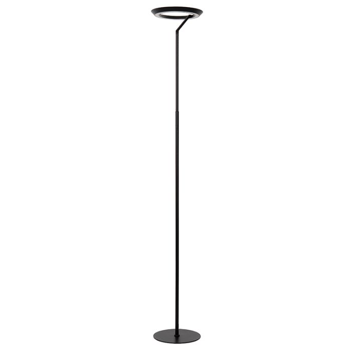 Lampadaire moderne noir, Celeste, 21W, 2700K LED, avec variateur tactile