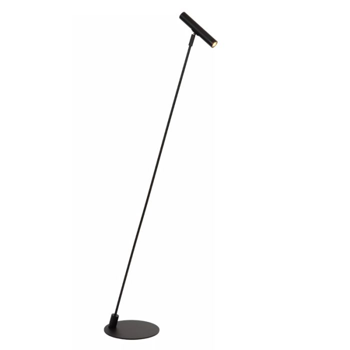Lampadaire moderne noir, Alec, avec interrupteur
