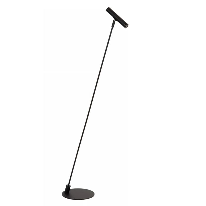 Lampadaire moderne noir, Alec, avec interrupteur