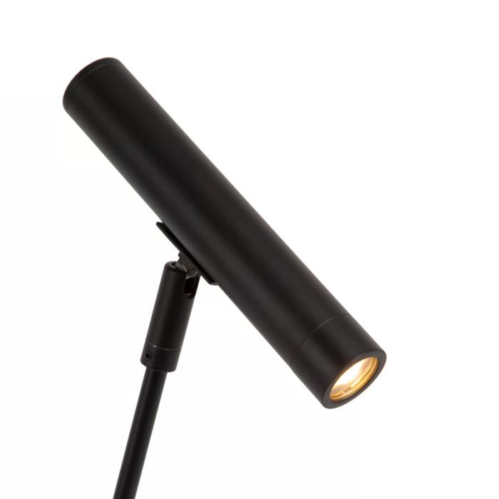 Lampadaire moderne noir, Alec, avec interrupteur