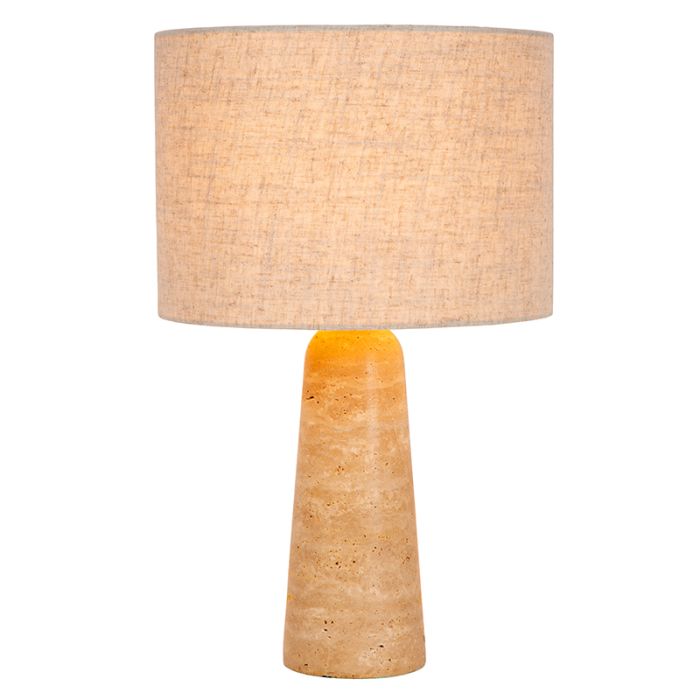 Lampe de table moderne beige, Nimue, avec interrupteur