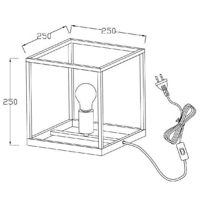 Lampe de table moderne noire, Arthur, avec interrupteur